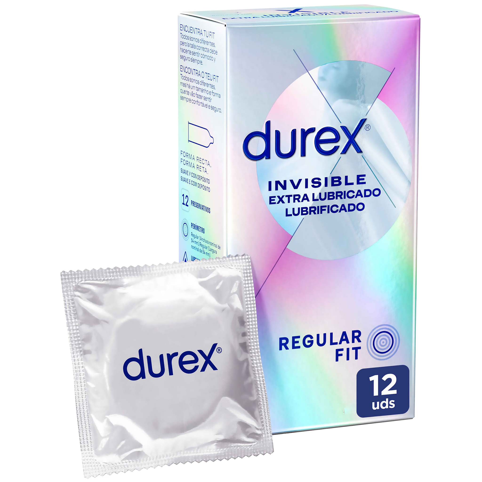 Durex Preservativos Invisible Extra Lubrificado 12 un.